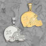 Load image into Gallery viewer, Personalized Football Helmet with Name and Player Number in Silver or Gold
