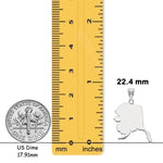 Load image into Gallery viewer, Alaska State Pendant or Necklace - Engravable - 14K Gold or Sterling Silver
