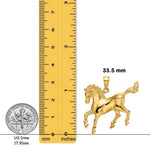 Load image into Gallery viewer, 14K Yellow Gold Horse Charm Open Back with Chain Necklace options

