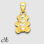 Load image into Gallery viewer, 14K Yellow Gold Teddy Bear Charm with Necklace Chain Options
