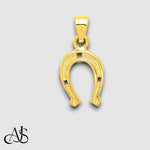 Load image into Gallery viewer, 14K Yellow Gold Horseshoe Pendant with Chain Necklace options
