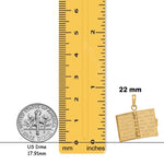 Load image into Gallery viewer, 14K Yellow Gold 3D Lord's Prayer Bible Pendant with Chain Necklace options
