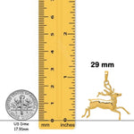 Load image into Gallery viewer, 14K Yellow Gold Deer Running Pendant with Chain Necklace options
