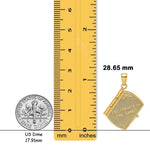 Load image into Gallery viewer, 14K Yellow Gold w/Rhodium 3-D Footprints Book W/ Prayer Inside Charm with Chain Necklace options
