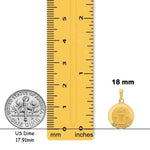 Load image into Gallery viewer, 14K Yellow Gold Polished and Satin Confirmation Medal Hollow Pendant with Chain Necklace options
