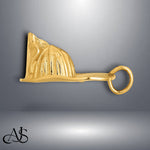 Load image into Gallery viewer, 14K Yellow Gold 3-D Large Fireman's Hat Charm with Chain Necklace options
