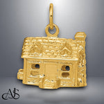 Load image into Gallery viewer, 14K Yellow Gold 3-D House Charm with Chain Necklace options
