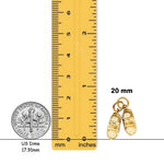 Load image into Gallery viewer, 14K Yellow Gold 3D Single Baby Shoe Charm with Chain Necklace options
