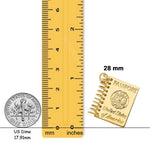 Load image into Gallery viewer, 14K Yellow Gold 3D Passport Opens Charm with Chain Necklace options
