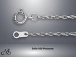 Load image into Gallery viewer, Solid 950 Platinum Pendant Rope Chain 1.3mm Width - Necklace Lengths: 16" 18" 20" inches
