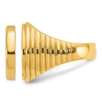 Load image into Gallery viewer, 14K Gold Coin Ring Mounting with Ridges Ribbed Sides Design for Men - Available for 16.5mm 17.8mm or 21.6mm coins
