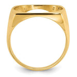 Load image into Gallery viewer, 14K Gold Coin Bezel Ring Mounting for Mans Ring - Square Polished Design for US 1/10th Eagle Coin
