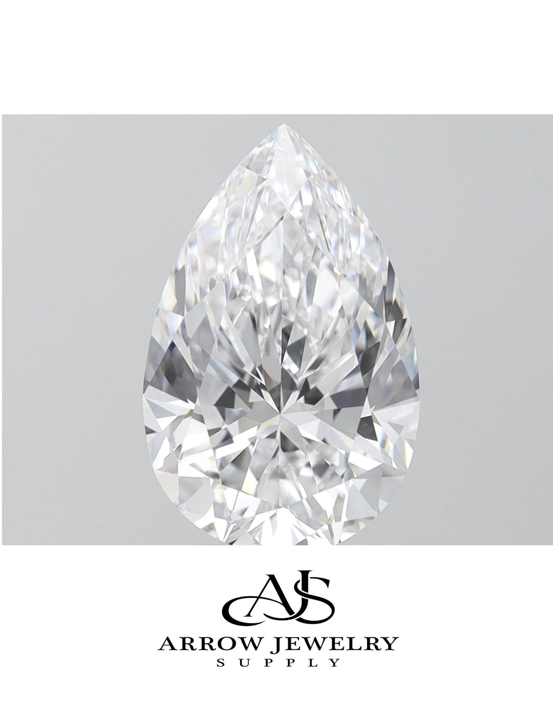 Certified Pear Shape Cut Loose Lab Grown Diamond - in Carat sizes: 1 2 3 4 5 and Clarity VVS1 VVS2 VS1 VS2 Color D E F G-H