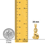 Load image into Gallery viewer, 14K Yellow Gold Cat Charm with Chain Necklace options
