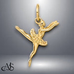 Load image into Gallery viewer, 14K Yellow Gold 3D Ballerina Charm with Chain Necklace options
