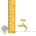 Load image into Gallery viewer, 14K Yellow Gold Alligator Pendant with Chain Necklace options

