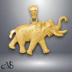 Load image into Gallery viewer, 14K Yellow Gold Elephant Pendant with Chain Necklace options
