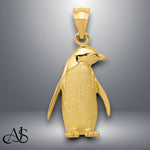 Load image into Gallery viewer, 14K Yellow Gold Penguin Charm with Chain Necklace options
