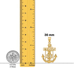 Load image into Gallery viewer, 14K Yellow Gold Mariners Cross Pendant with Chain Necklace options
