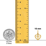 Load image into Gallery viewer, 14K Yellow Gold Cross in Heart Charm with Chain Necklace options
