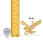 Load image into Gallery viewer, 14K Yellow Gold Polished Solid Eagle Pendant with Chain Necklace options
