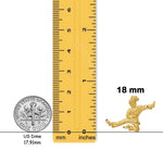 Load image into Gallery viewer, 14K Yellow Gold Satin Diamond-cut Open-Backed Karate Female Chain Slide with Chain Necklace options
