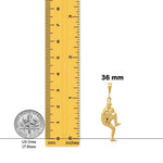 Load image into Gallery viewer, 14K Yellow Gold Polished 3-D Pitcher Baseball Charm with Chain Necklace options
