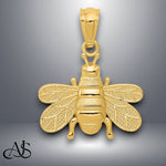 Load image into Gallery viewer, 14K Yellow Gold Polished Bee Pendant with Chain Options
