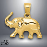 Load image into Gallery viewer, 14K Yellow Gold 3-D Elephant Pendant with Chain Options
