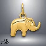 Load image into Gallery viewer, 14K Yellow Gold Elephant Charm with Chain Options
