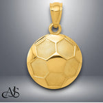 Load image into Gallery viewer, 14K Yellow Gold Soccer Ball Pendant with Chain Options
