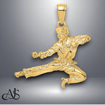 Load image into Gallery viewer, 14K Yellow Gold 3-D Male Karate Pendant with Chain Options
