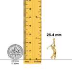 Load image into Gallery viewer, 14K Yellow Gold 3-D Golfer in Swing Charm with Chain Options
