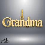 Load image into Gallery viewer, 14K Yellow Gold GRANDMA Charm with Necklace Chain Options

