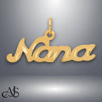 Load image into Gallery viewer, 14K Yellow Gold Satin NANA Charm with Necklace Chain Options

