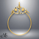Load image into Gallery viewer, 14K Yellow Gold Heart Charm Holder with Necklace Chain Options
