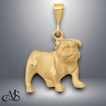 Load image into Gallery viewer, 14K Yellow Gold Bulldog Pendant with Necklace Chain Options
