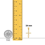 Load image into Gallery viewer, 14K Yellow Gold Passion Cross Charm with Necklace Chain Options
