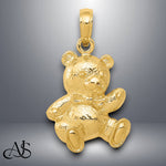 Load image into Gallery viewer, 14K Yellow Gold Teddy Bear Pendant with Necklace Chain Options
