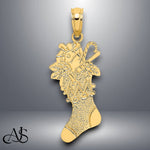 Load image into Gallery viewer, 14K Yellow Gold Polished Christmas Stocking Charm with Necklace Chain Options
