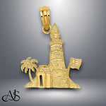 Load image into Gallery viewer, 14K Yellow Gold Lighthouse Charm with Necklace Chain Options
