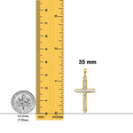 Load image into Gallery viewer, 14K Two-tone Gold Fancy Cross Pendant with Necklace Chain Options
