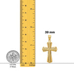 Load image into Gallery viewer, 14K Yellow Gold Twisted Cross Pendant with Necklace Chain Options
