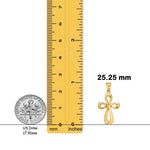 Load image into Gallery viewer, 14K Yellow Gold Polished Cross Charm with Necklace Chain Options
