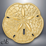 Load image into Gallery viewer, 14K Yellow Gold Sand Dollar Slide with Necklace Chain Options
