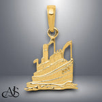 Load image into Gallery viewer, 14K Yellow Gold Cruise Ship Pendant with Necklace Chain Options
