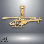 Load image into Gallery viewer, 14K Yellow Gold Helicopter Charm with Necklace Chain Options
