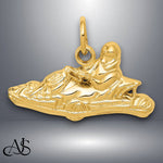 Load image into Gallery viewer, 14K Yellow Gold Go-Kart Charm with Necklace Chain Options
