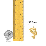 Load image into Gallery viewer, 14K Yellow Gold Nefertiti Charm with Necklace Chain Options
