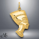 Load image into Gallery viewer, 14K Yellow Gold Nefertiti Charm with Necklace Chain Options
